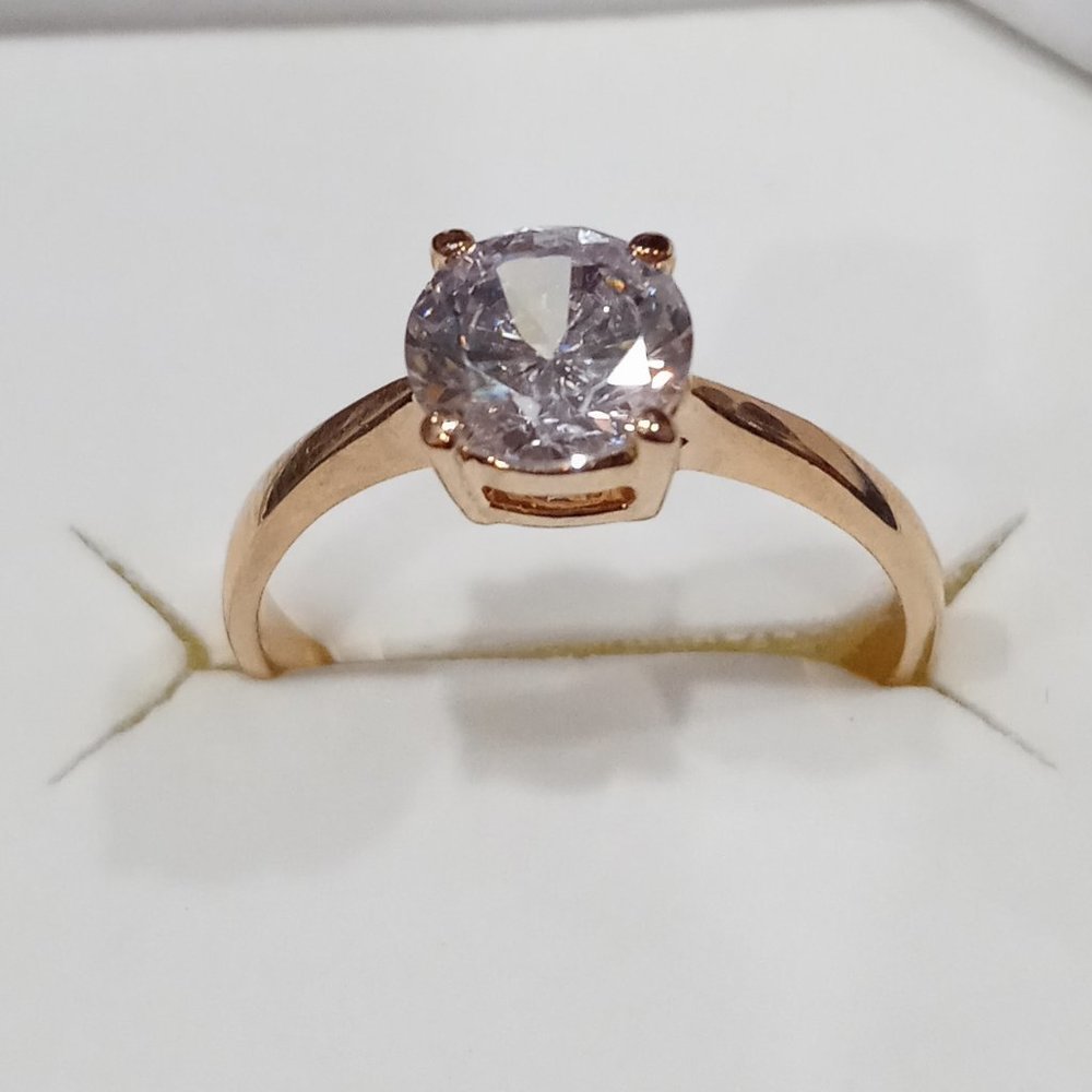 1.3 ct. NWOT Natural White Sapphire & Gold Ring